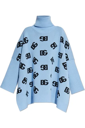 Dolce & Gabbana Swetry, Kobieta, Niebieski, S, Golf z logo