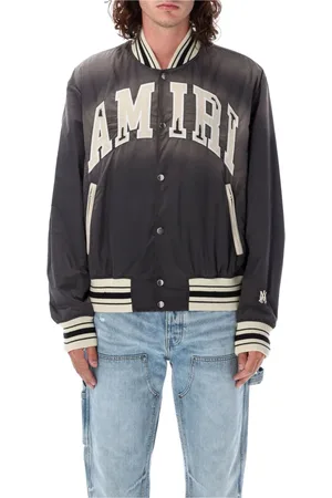 AMIRI Kurtki, Mężczyzna, Czarny, M, Czarna Kurtka Bomber Sun Faded