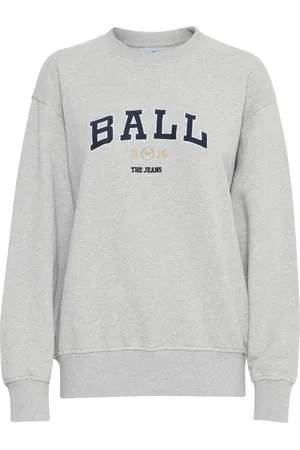 Ball Bluzy, Kobieta, Szary, XS, Sportowy Sweter z Inteligentnym Haftem