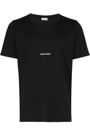 Saint Laurent Koszulki, Mężczyzna, Czarny, M, Rive Gauche T-shirt