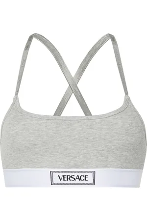 VERSACE Bielizna, Kobieta, Szary, M, Szare Bokserki z Wzorem Vintage