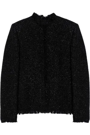 Givenchy Kurtki, Kobieta, Czarny, M, Tweed, Krótka Kurtka