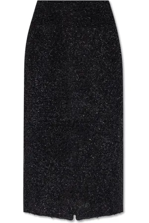 Balenciaga Spódnice, Kobieta, Czarny, M, Tweed, Tweedowa spódnica