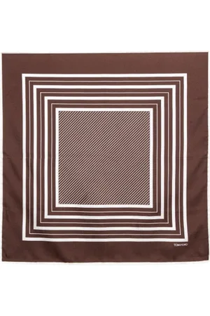 Tom Ford Pre-owned, Mężczyzna, brązowy, ONE SIZE, Pre-owned Silk scarves