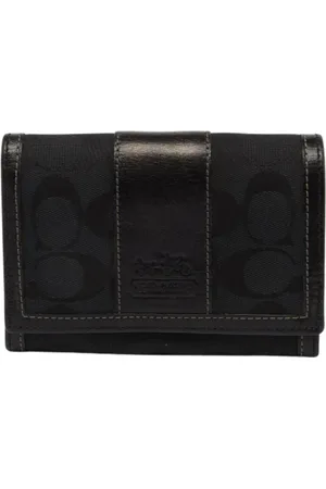 Coach Pre-owned, Kobieta, Czarny, ONE SIZE, Pre-owned portfele płócienne