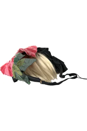 Dolce & Gabbana Akcesoria, Kobieta, Wielobarwność, ONE SIZE, Nylon, Czarny Biały Opaska Stylowa