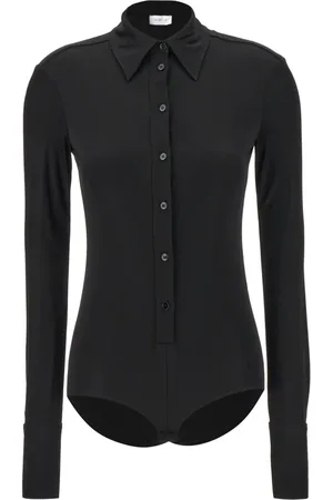 Sportmax Koszulki, Kobieta, Czarny, M, Stylowy Top z Maglie Design