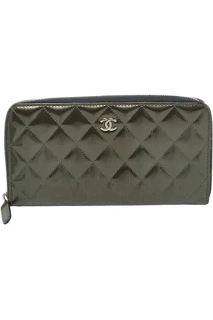 CHANEL Pre-owned, Kobieta, Zielony, ONE SIZE, Pre-owned skórzane portfele