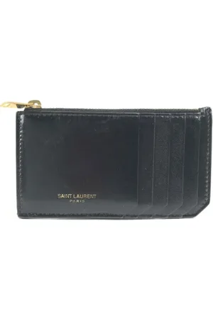 Saint Laurent Pre-owned, Mężczyzna, Czarny, ONE SIZE, Pre-owned skórzane portfele
