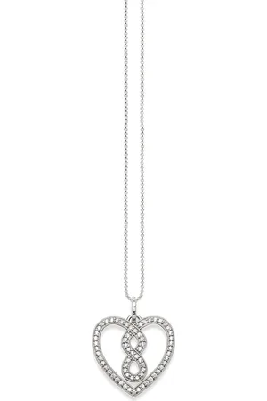 Thomas Sabo Akcesoria, Kobieta, Szary, ONE SIZE, Kolczyk Serce Nieskończoność Srebro