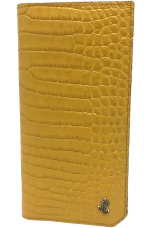 Jimmy Choo Pre-owned, Kobieta, Żółty, ONE SIZE, Pre-owned skórzane portfele