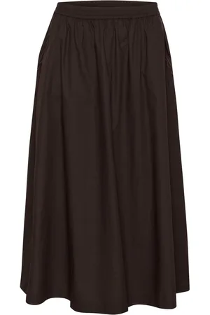 Cream Spódnice, Kobieta, brązowy, 2XL, Elegancka Spódnica w Kolorze Chocolate Plum z Kieszeniami
