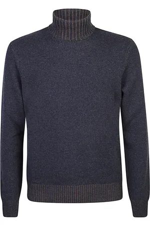 BARBA Swetry, Mężczyzna, Niebieski, L, Niebieski Sweter Aw 24 Moda Męska