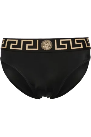 VERSACE Stroje kąpielowe, Mężczyzna, Czarny, XL, Czarny strój kąpielowy Aw 24