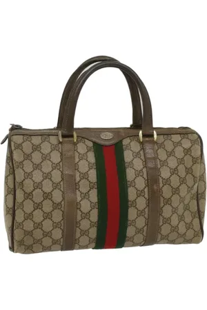 Gucci Pre-owned, Kobieta, Beżowy, ONE SIZE, Skóra, Pre-owned Canvas travel-bags