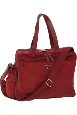 Prada Pre-owned, Kobieta, Czerwony, ONE SIZE, Nylon, Pre-owned Nylon travel-bags