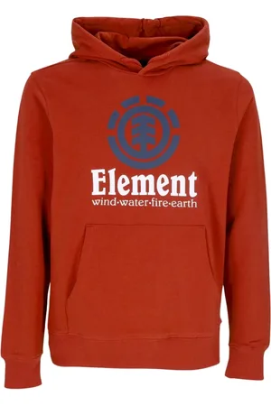 Element Bluzy, Mężczyzna, Czerwony, L, Czerwony Lekki Bluza z Kapturem Pionowy Bluza