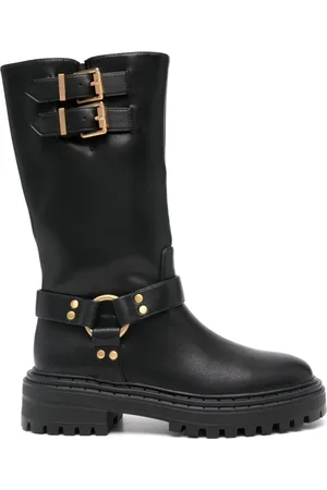 Twin-Set Buty, Kobieta, Czarny, 37 EU, Czarne Buty z Klamrą