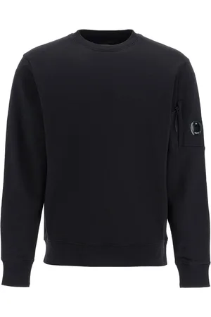 C.P. Company Bluzy, Mężczyzna, Czarny, 2XL, Len, Diagonal Raised Fleece Sweatshirt