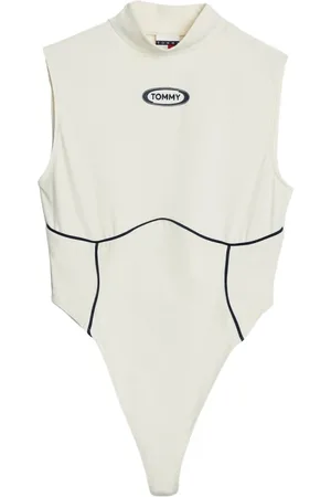 Tommy Hilfiger Koszulki, Kobieta, Biały, S, Nylon, 1985 Stretch Body - Blancs