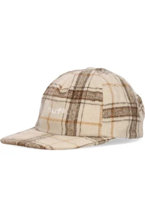 Huf Akcesoria, Mężczyzna, Beżowy, ONE SIZE, Nylon, Kapelusz w kratę z flaneli Oatmeal