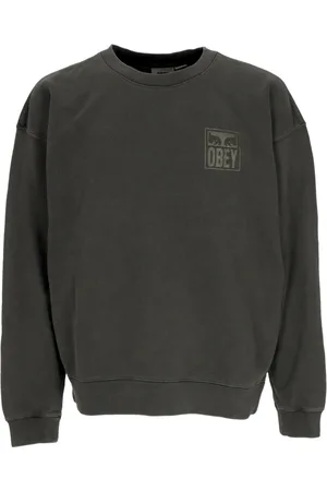 Obey Bluzy, Mężczyzna, Czarny, S, Pigment Eyes Icon Crewneck Sweatshirt