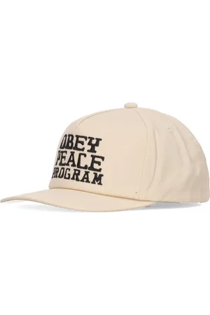 Obey Akcesoria, Mężczyzna, Beżowy, ONE SIZE, Zakrzywiony daszek Snapback Czapka