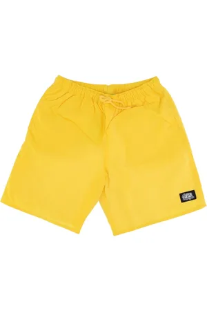 Huf Szorty, Mężczyzna, Żółty, L, Nylon, Żółte Kąpielówki z Kieszeniami
