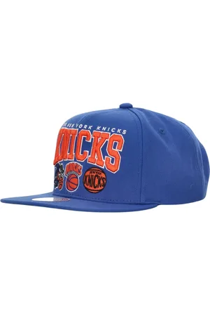 Mitchell & Ness Akcesoria, Mężczyzna, Niebieski, ONE SIZE, NBA Champ Stack Płaska Daszka Czapka