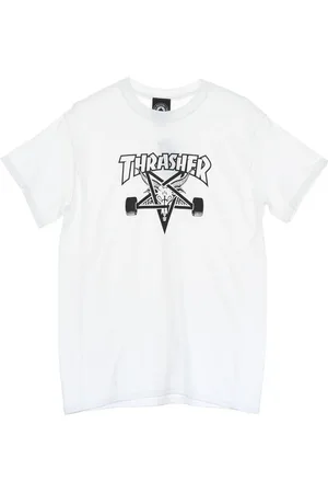 Thrasher Koszulki, Mężczyzna, Biały, M, Skate Goat Tee Biało/Czarna