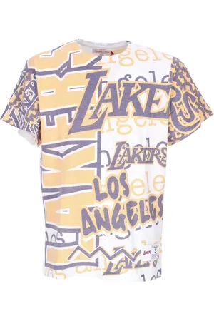 Mitchell & Ness Koszulki, Mężczyzna, Wielobarwność, M, NBA Jumbotron 2.0 Tee Los Angeles Lakers