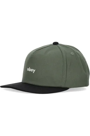 Obey Akcesoria, Mężczyzna, Zielony, ONE SIZE, Zakrzywiony daszek zapięcie snapback