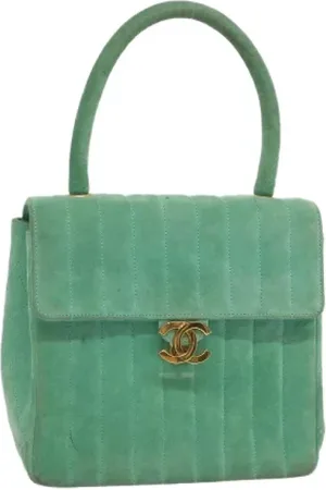 CHANEL Pre-owned, Kobieta, Zielony, ONE SIZE, Zamsz, Pre-owned Suede handbags