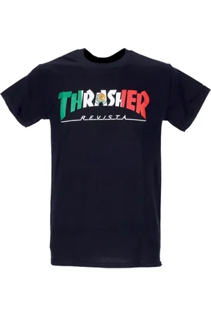 Thrasher Koszulki, unisex, Czarny, S, Czarna Męska Koszulka z Własnym Logo