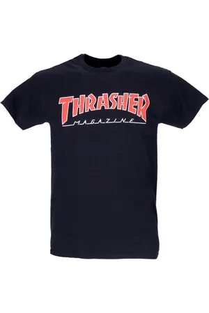 Thrasher Koszulki, unisex, Czarny, XL, Czarno-Czerwona Koszulka Krótki Rękaw