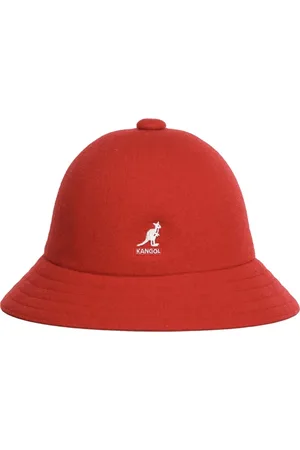 Kangol Akcesoria, Kobieta, Czerwony, L, Czerwony Kapelusz z Logo na Przodzie