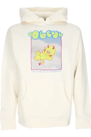 Obey Bluzy, Mężczyzna, Biały, S, Daydream Hoodie Basic Fleece