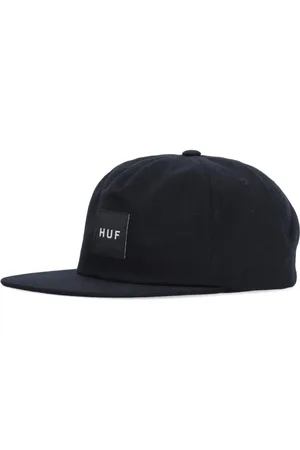 Huf Akcesoria, Mężczyzna, Czarny, ONE SIZE, Czarna Czapka z Daszkiem Flat Snapback