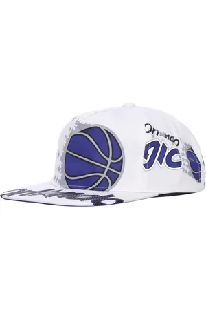 Mitchell & Ness Akcesoria, Mężczyzna, Biały, ONE SIZE, Orlando Magic Czapka z Płaskim Daszkiem Biała