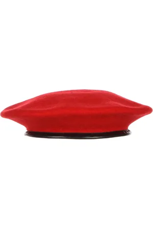 Kangol Akcesoria, Mężczyzna, Czerwony, M, Czerwony Wełniany Plaski Kapelusz