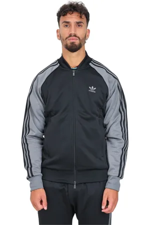adidas Bluzy, Mężczyzna, Czarny, M, Klasyczny Sweter z zamkiem