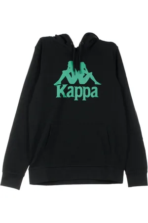 Kappa Bluzy, Mężczyzna, Czarny, S, Stylowy Męski Hoodie Czarno/Zielony