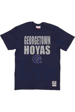 Mitchell & Ness Koszulki, Mężczyzna, Niebieski, M, Koszulka Georgetown Hoyas