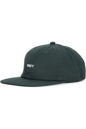 Obey Akcesoria, Mężczyzna, Zielony, ONE SIZE, Czapka z płaskim daszkiem Bold Twill Strapback
