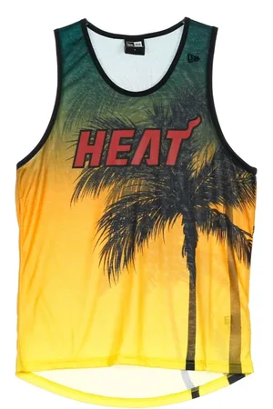 New Era Koszulki, Mężczyzna, Wielobarwność, S, Coastal Heat Tank All Over Print