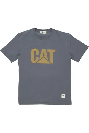 Caterpillar Koszulki, Mężczyzna, Szary, L, Logo Tee Koszulka z Krótkim Rękawem