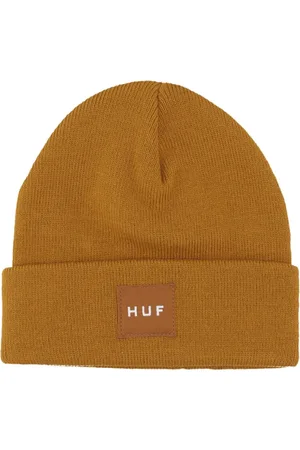Huf Akcesoria, Mężczyzna, Beżowy, ONE SIZE, Rajstrowany Beanie Czapka Zestaw Latte