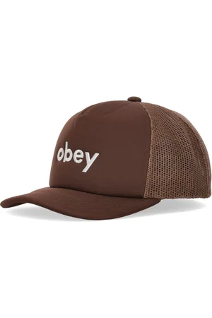 Obey Akcesoria, Mężczyzna, brązowy, ONE SIZE, Brązowa zakrzywiona czapka trucker