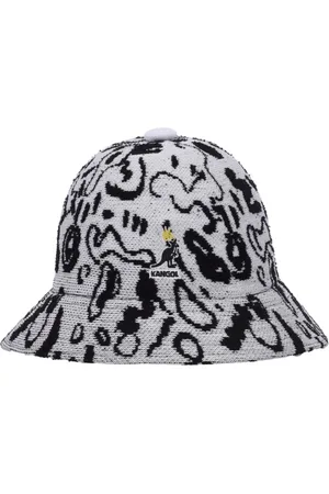 Kangol Akcesoria, Mężczyzna, Wielobarwność, S, Nylon, Koszulka z daszkiem Jacquard Biały/Czarny