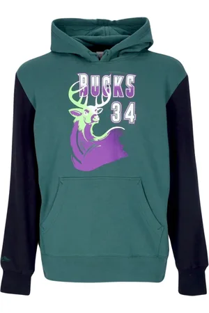 Mitchell & Ness Bluzy, Mężczyzna, Zielony, L, NBA Moda Fleece Hoodie 1996